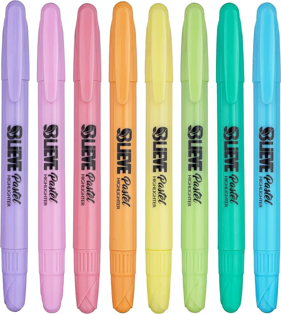 BLIEVE Bible Pastel Highlighters best bible highlighter image